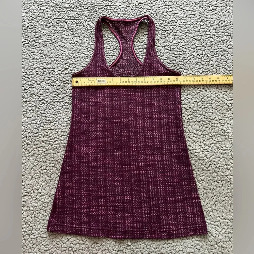 Women’s Lululemon Cool Racerback Tank Top Ziggy Wee August Glo Maroon Red Gym